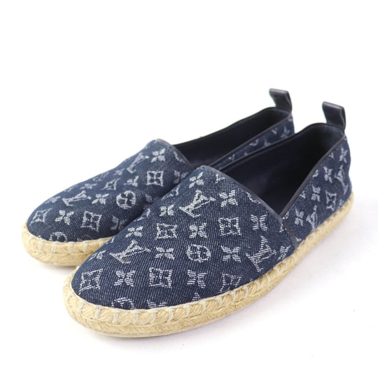 LOUIS VUITTON Slip-on Monogram denim Indigo Women 36 Used Authentic