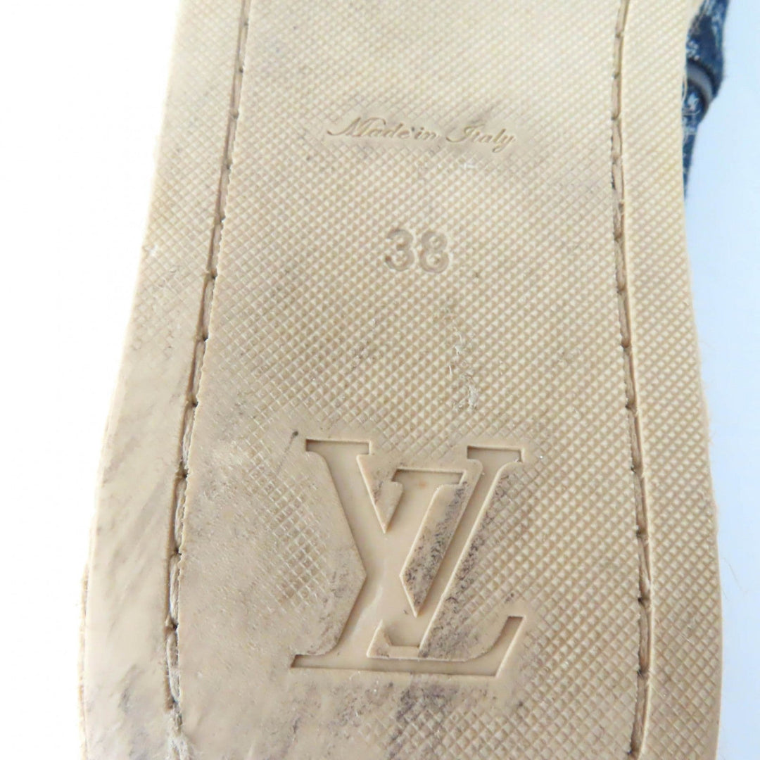 LOUIS VUITTON Slip-on Monogram denim Indigo Women 36 Used Authentic