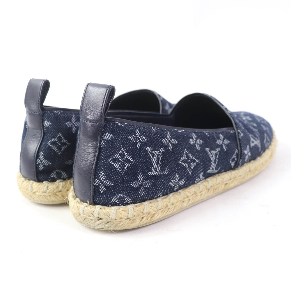 LOUIS VUITTON Slip-on Monogram denim Indigo Women 36 Used Authentic