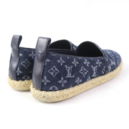 LOUIS VUITTON Slip-on Monogram denim Indigo Women 36 Used Authentic
