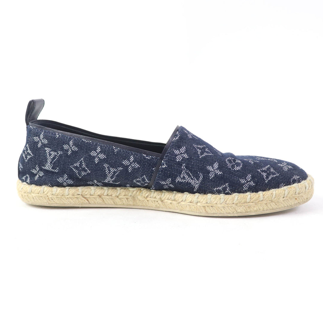 LOUIS VUITTON Slip-on Monogram denim Indigo Women 36 Used Authentic