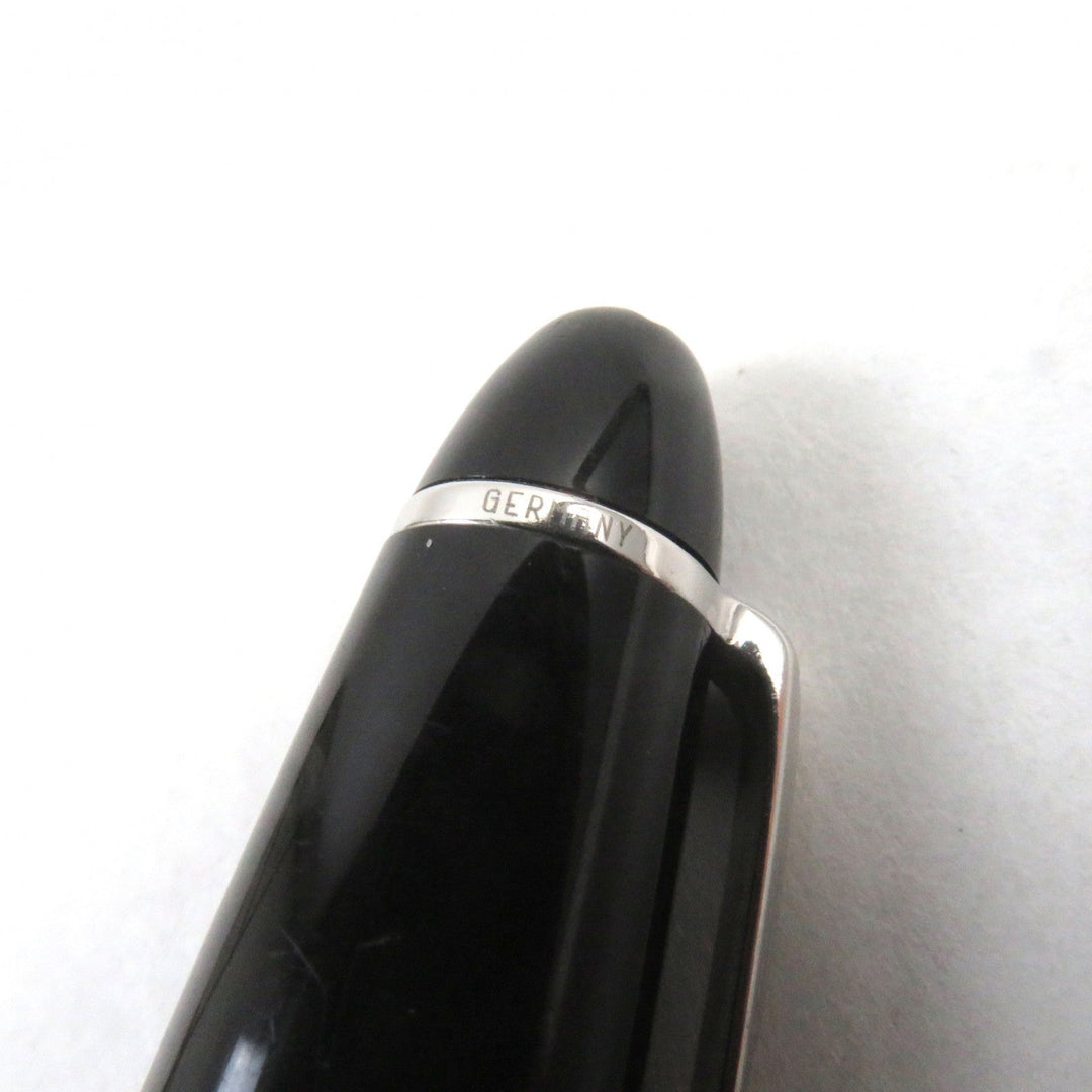 MONTBLANC Ballpoint pen Resin, Stainless steel Black Silver Meisterstck Classic mens Used Authentic