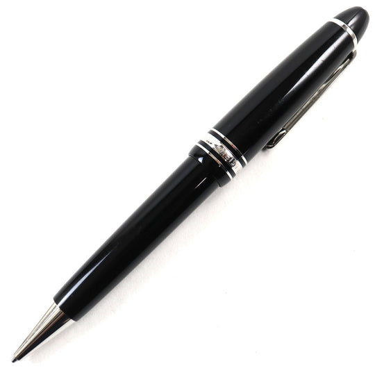 MONTBLANC Ballpoint pen Resin, Stainless steel Black Silver Meisterstck Classic mens Used Authentic