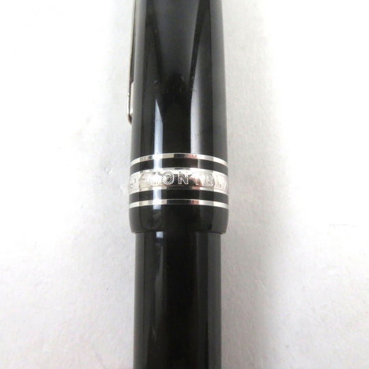 MONTBLANC Ballpoint pen Resin, Stainless steel Black Silver Meisterstck Classic mens Used Authentic