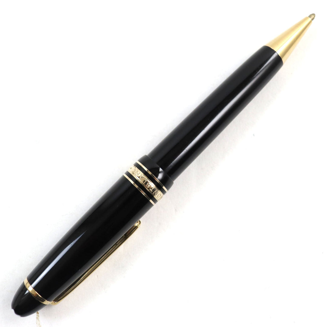 MONTBLANC Ballpoint pen Main: Gold Plated Resin Black gold Meisterstck Grand mens Used Authentic
