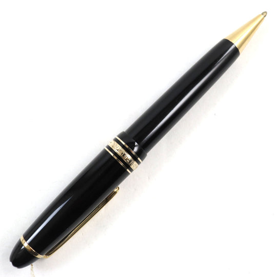 MONTBLANC Ballpoint pen Main: Gold Plated Resin Black gold Meisterstck Grand mens Used Authentic