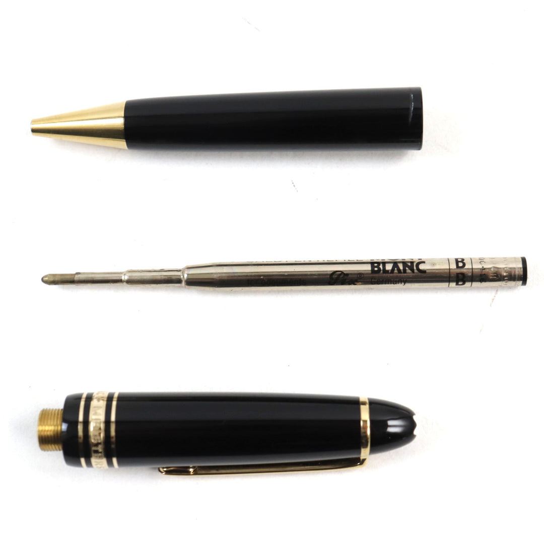 MONTBLANC Ballpoint pen Main: Gold Plated Resin Black gold Meisterstck Grand mens Used Authentic