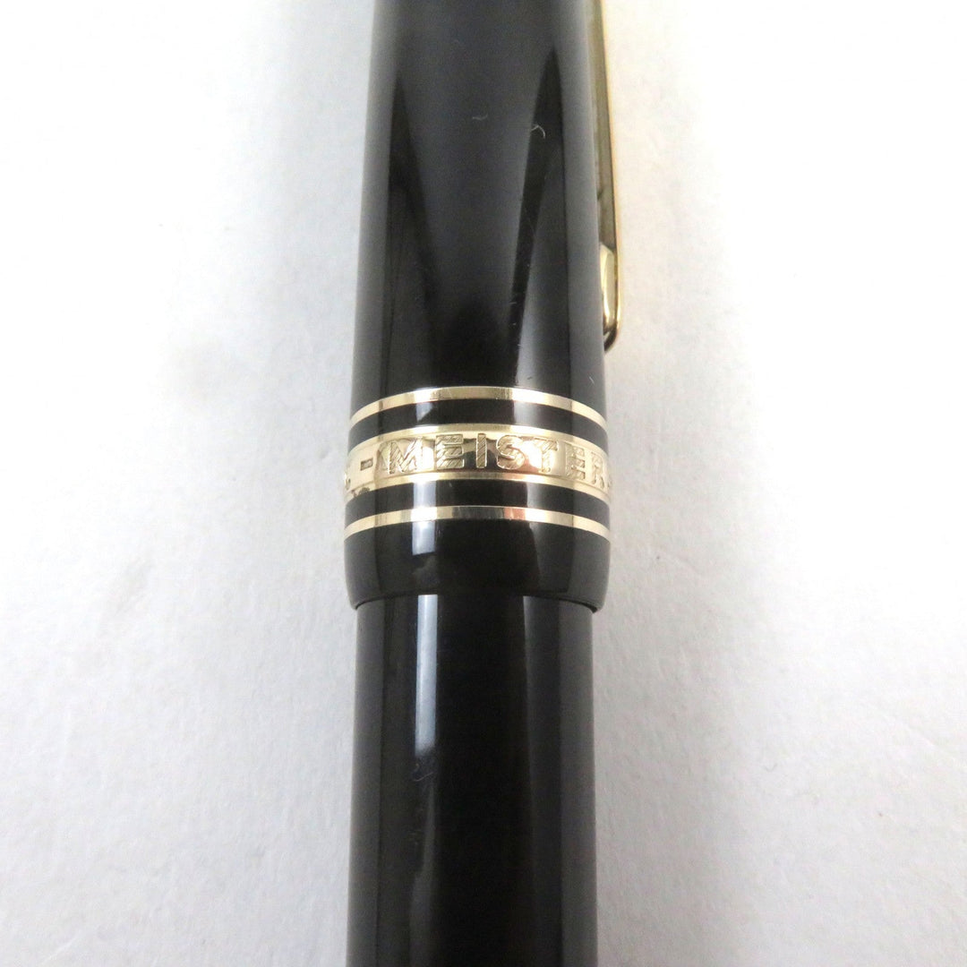 MONTBLANC Ballpoint pen Main: Gold Plated Resin Black gold Meisterstck Grand mens Used Authentic
