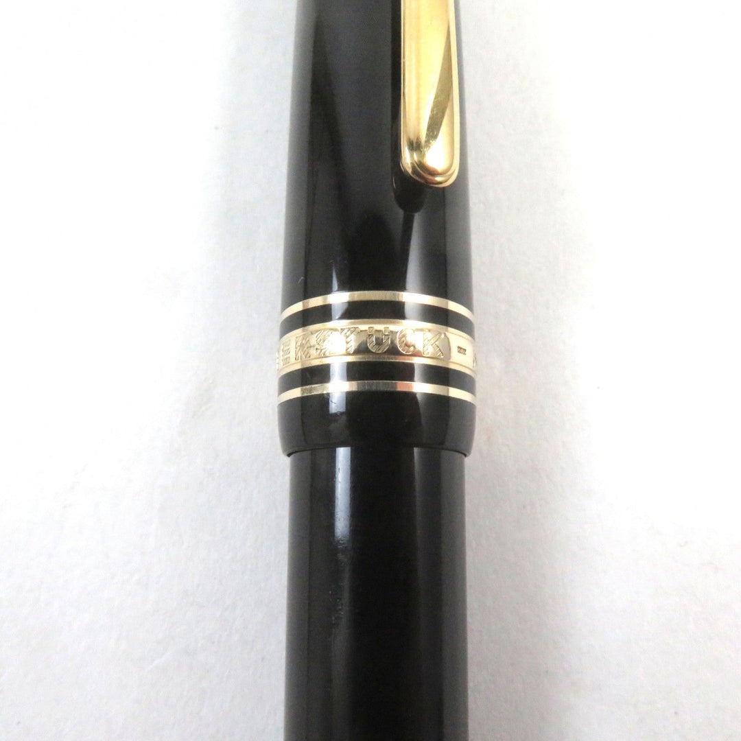 MONTBLANC Ballpoint pen Main: Gold Plated Resin Black gold Meisterstck Grand mens Used Authentic