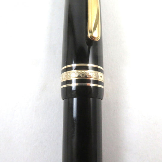 MONTBLANC Ballpoint pen Main: Gold Plated Resin Black gold Meisterstck Grand mens Used Authentic