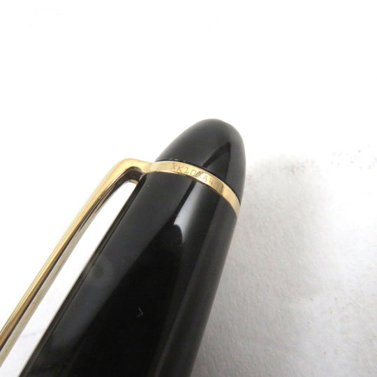 MONTBLANC Ballpoint pen Main: Gold Plated Resin Black gold Meisterstck Grand mens Used Authentic