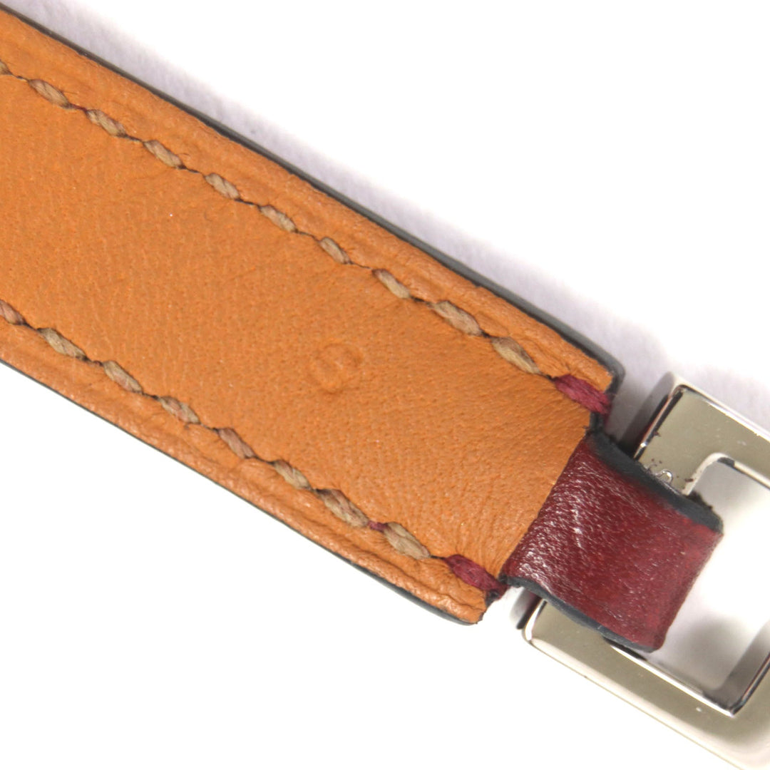 HERMES bracelet Main: Leather Red brown Cory Edssian Women S Used Authentic
