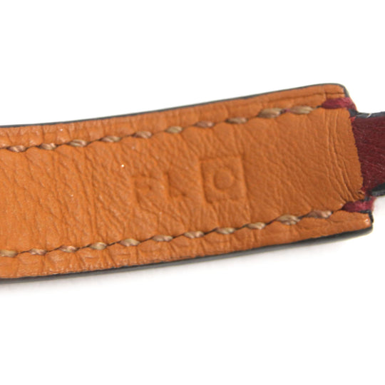 HERMES bracelet Main: Leather Red brown Cory Edssian Women S Used Authentic