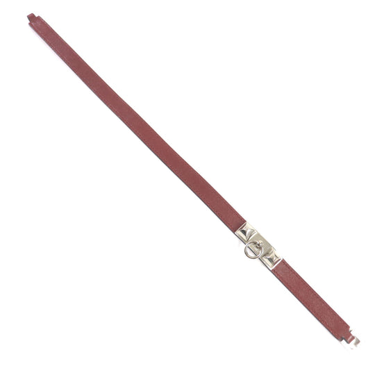 HERMES bracelet Main: Leather Red brown Cory Edssian Women S Used Authentic