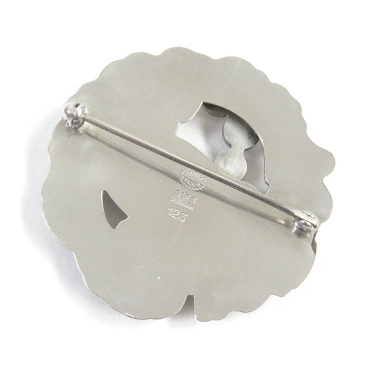 Georg Jensen Brooch Main: SV925, Moonstone Silver Women Used Authentic