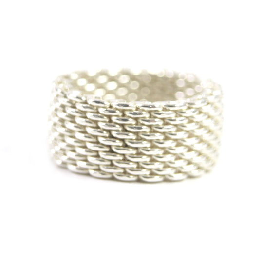 TIFFANY&Co. Ring Main�FSV925 Silver Somerset Women Used Authentic