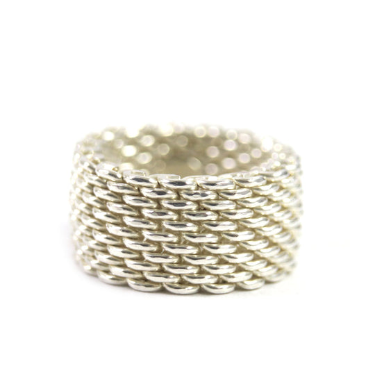 TIFFANY&Co. Ring Main�FSV925 Silver Somerset Women Used Authentic