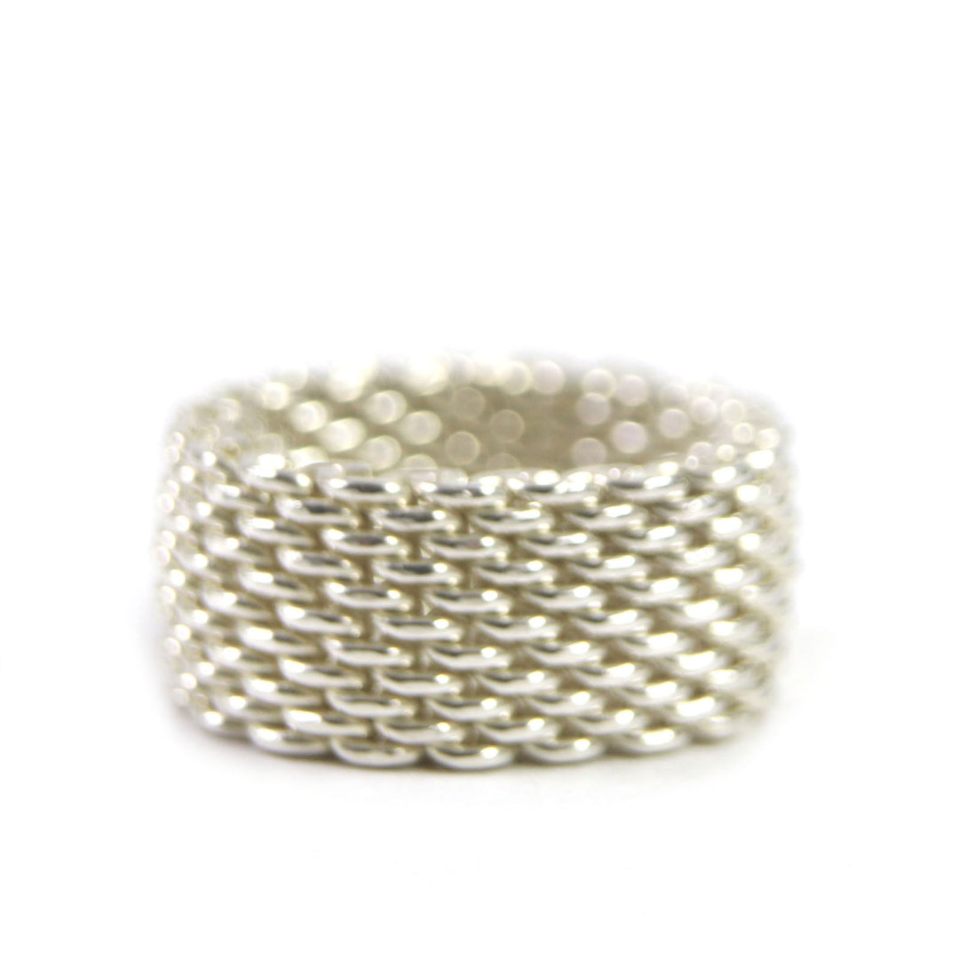 TIFFANY&Co. Ring Main�FSV925 Silver Somerset Women Used Authentic
