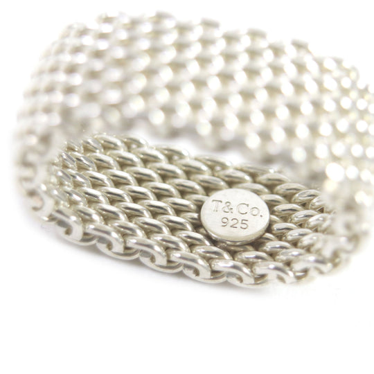 TIFFANY&Co. Ring Main�FSV925 Silver Somerset Women Used Authentic