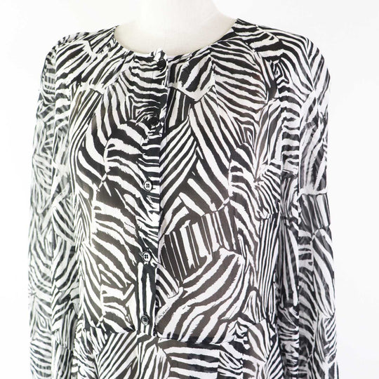Missoni one piece Outer: 100% rayon, Part: 100% nylon, Petticoat: 96% silk, 4% polyurethane Black White Women 40 Used Authentic