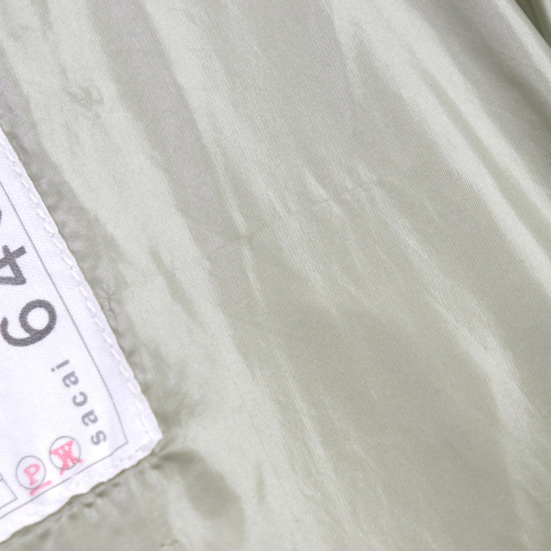 Sacai Blouson 22-06404 Outer: 100% polyester, Lining: 100% nylon, Filling: 100% polyester green Women 1 Used Authentic