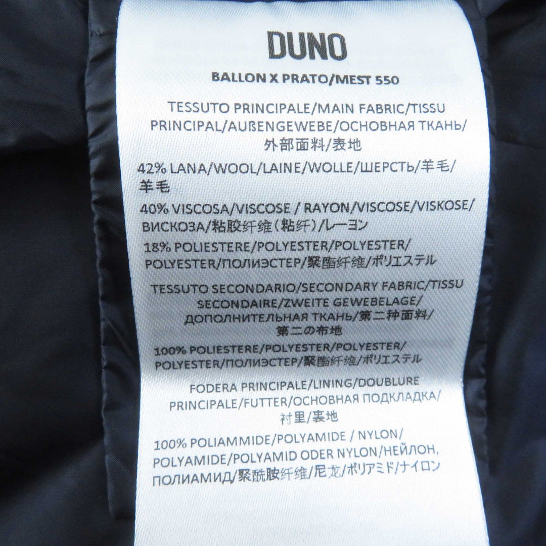 DUNO down coat Outer material: 42% wool, Outer material: 40% rayon, Outer material: 18% polyester, Outer material: 100% polyester, Lining: 100% nylon Navy BALLON Women 40 Used Authentic