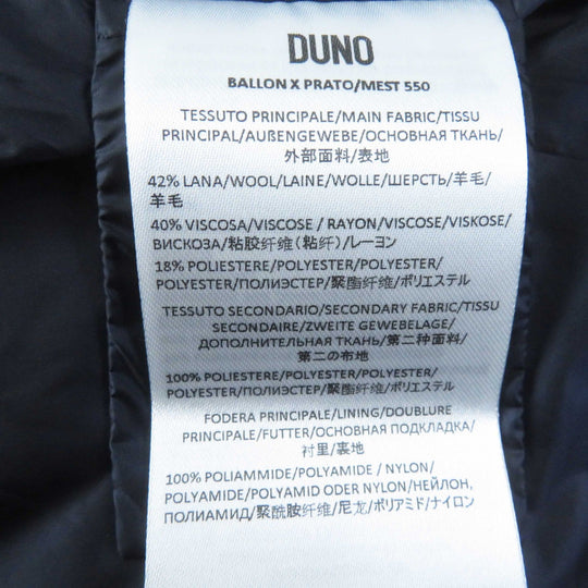 DUNO down coat Outer material: 42% wool, Outer material: 40% rayon, Outer material: 18% polyester, Outer material: 100% polyester, Lining: 100% nylon Navy BALLON Women 40 Used Authentic