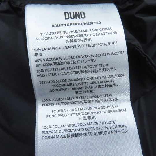 DUNO down coat Outer material: 42% wool, Outer material: 40% rayon, Outer material: 18% polyester, Outer material: 100% polyester, Lining: 100% nylon black BALLON Women 40 Used Authentic