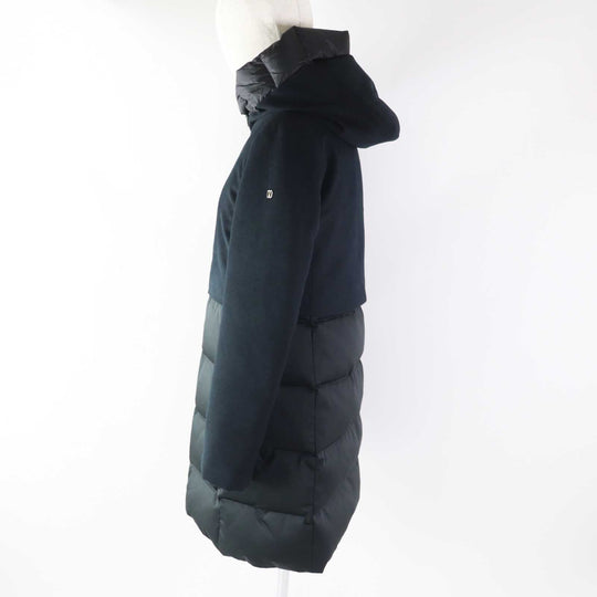 DUNO down coat Outer material: 42% wool, Outer material: 40% rayon, Outer material: 18% polyester, Outer material: 100% polyester, Lining: 100% nylon black BALLON Women 40 Used Authentic