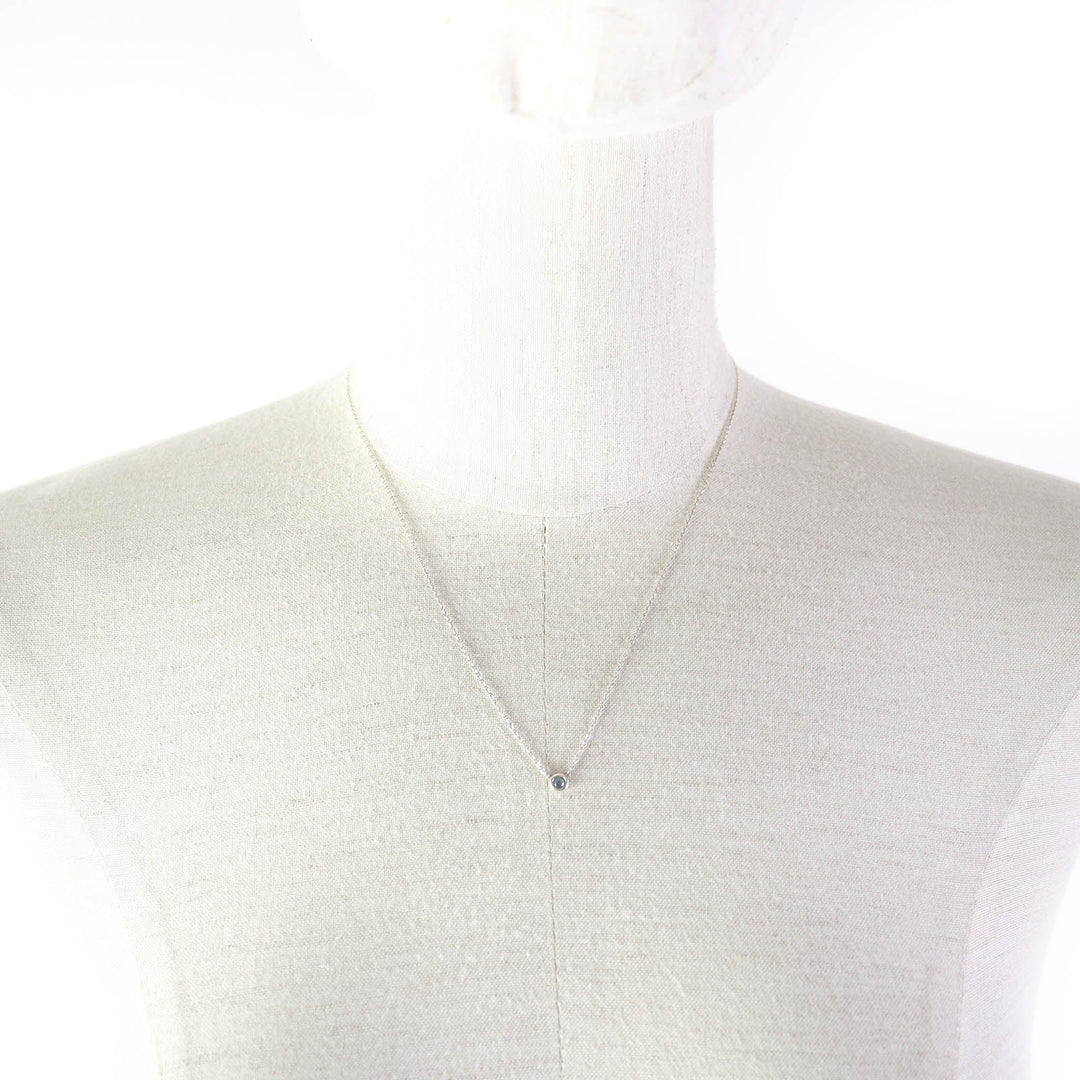 TIFFANY&Co. Necklace Main: SV925, Part: Aquamarine Silver light blue El Saperetti Color by the yard Women Used Authentic