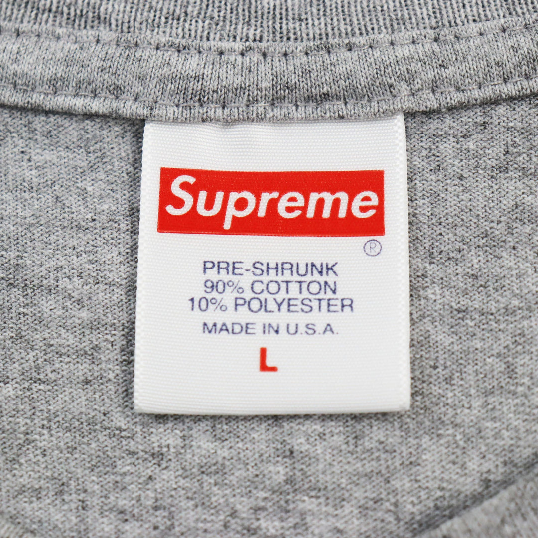 Supreme Short sleeve T-shirt Main: 100% cotton gray Nas Tee mens L Used Authentic