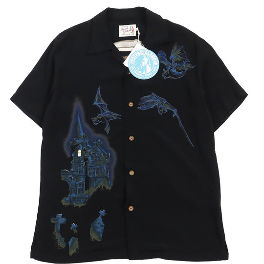 HYSTERIC GLAMOUR Short sleeve shirt 02172AH03 Main: 100% rayon black mens S Used Authentic