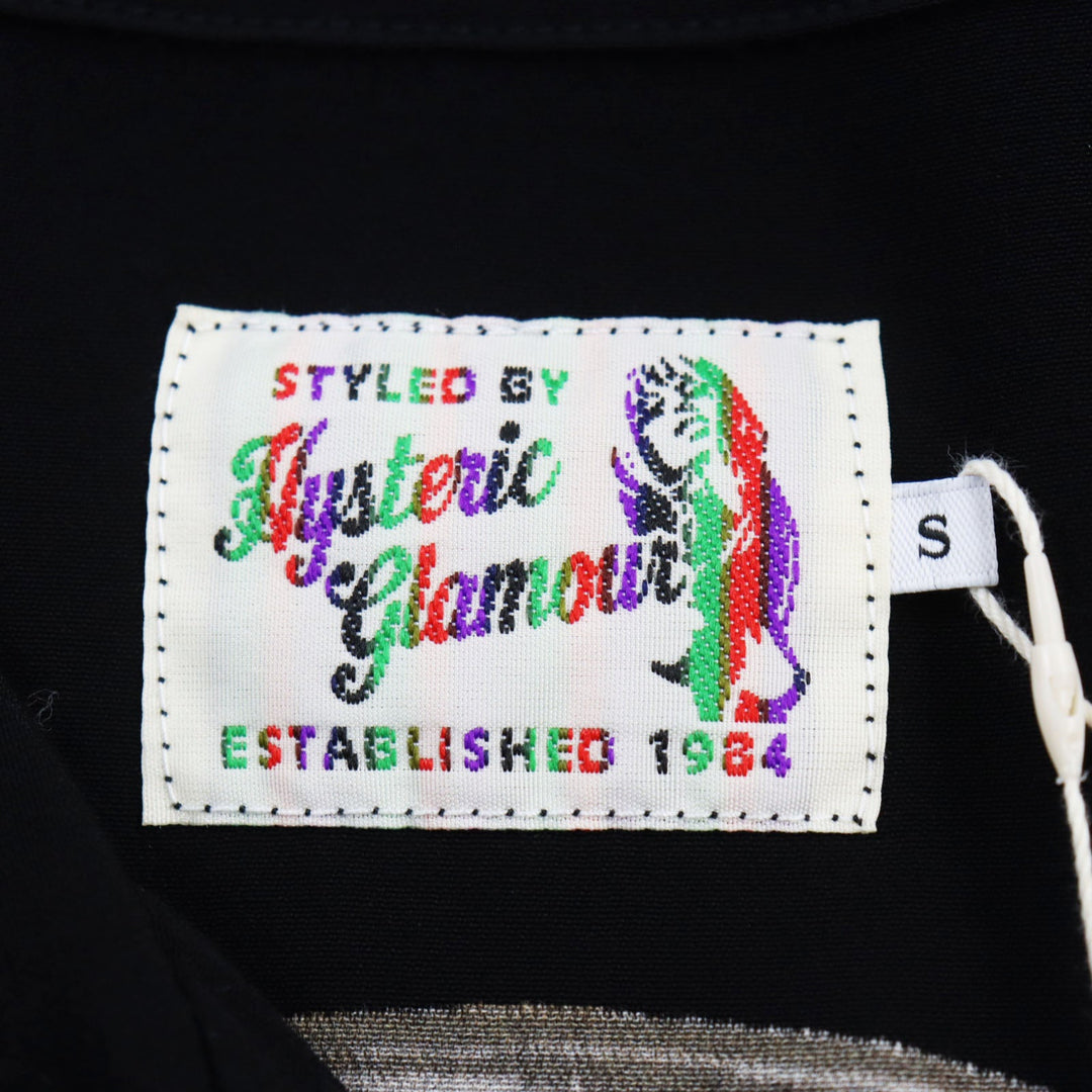 HYSTERIC GLAMOUR Short sleeve shirt 02172AH03 Main: 100% rayon black mens S Used Authentic