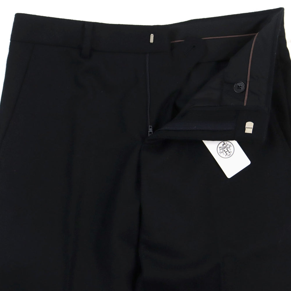 HERMES slacks Outer: 100% wool, Lining: 100% cupra, Part: 100% cotton black Women 38 Used Authentic