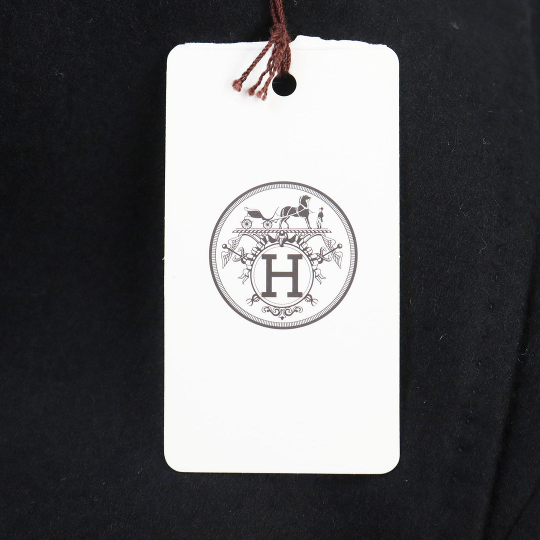 HERMES slacks Outer: 100% wool, Lining: 100% cupra, Part: 100% cotton black Women 38 Used Authentic