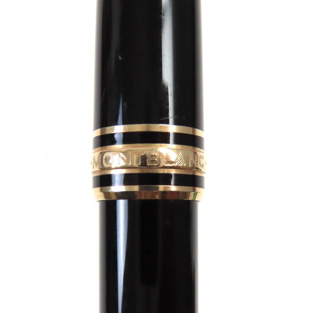 MONTBLANC fountain pen Main: Resin Nib: K14 Black gold Meisterstck mens Used Authentic