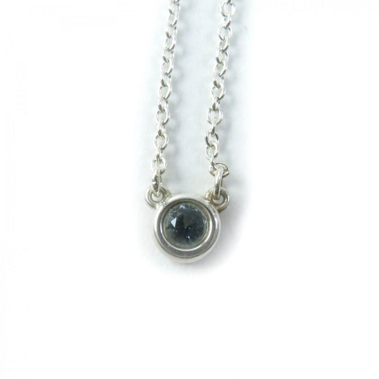 TIFFANY&Co. Necklace Main: AG925, Part: Aquamarine Silver blue Elsa Peretti Color by the Yard Aquamarine Pendant Women Used Authentic