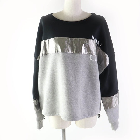 MONCLER sweat Main: 93% cotton, Main: 7% nylon, Part: 96% cotton, Part: 4% polyurethane, Other fabric: 100% cotton Multi MAGLIA Women S Used Authentic