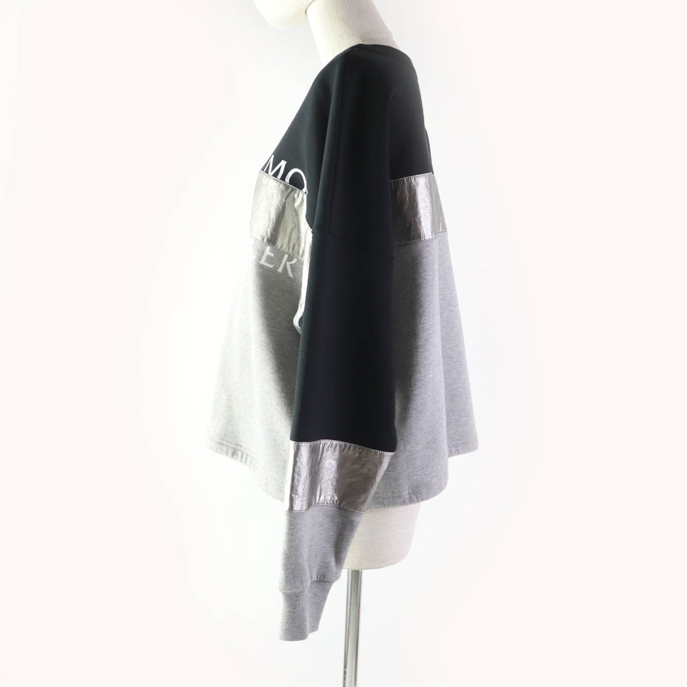 MONCLER sweat Main: 93% cotton, Main: 7% nylon, Part: 96% cotton, Part: 4% polyurethane, Other fabric: 100% cotton Multi MAGLIA Women S Used Authentic