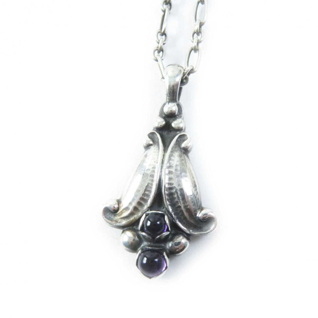 Georg Jensen Necklace 1993 Main: SV925, Part: Amethyst Silver purple Women Used Authentic