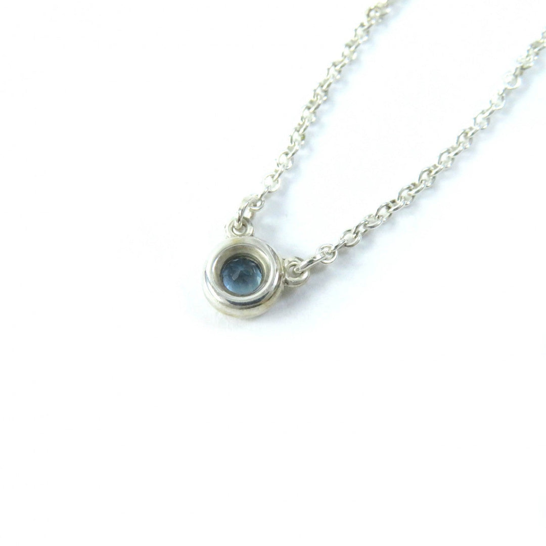 TIFFANY&Co. Necklace Main: AG925, Part: Aquamarine Silver light blue El Saperetti Color by the yard Women Used Authentic