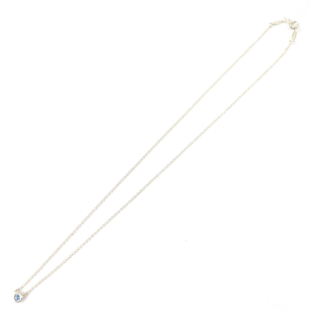 TIFFANY&Co. Necklace Main: SV925, Part: Aquamarine Silver light blue El Saperetti Color by the yard Women Used Authentic