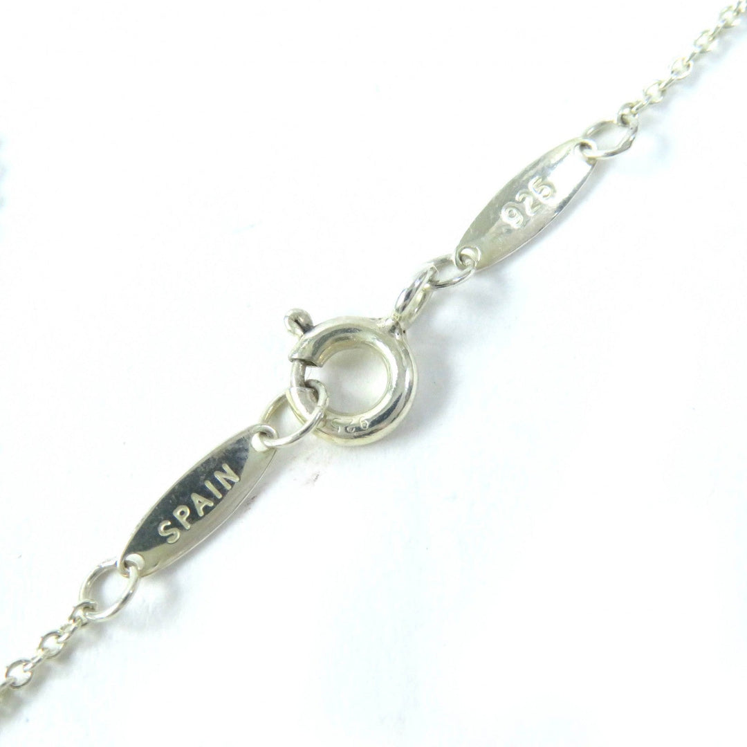 TIFFANY&Co. Necklace Main: SV925, Part: Aquamarine Silver light blue El Saperetti Color by the yard Women Used Authentic