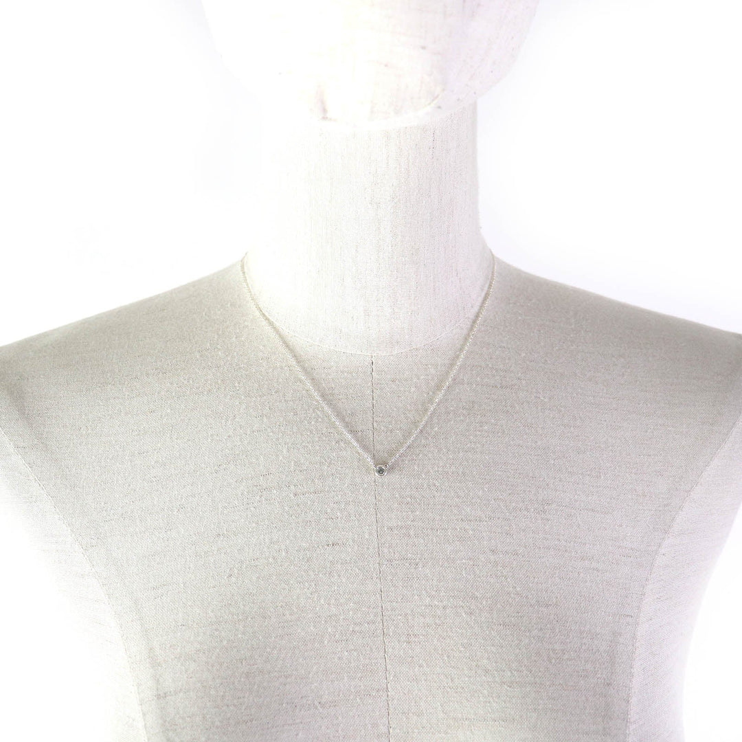 TIFFANY&Co. Necklace Main: SV925, Part: Aquamarine Silver light blue El Saperetti Color by the yard Women Used Authentic