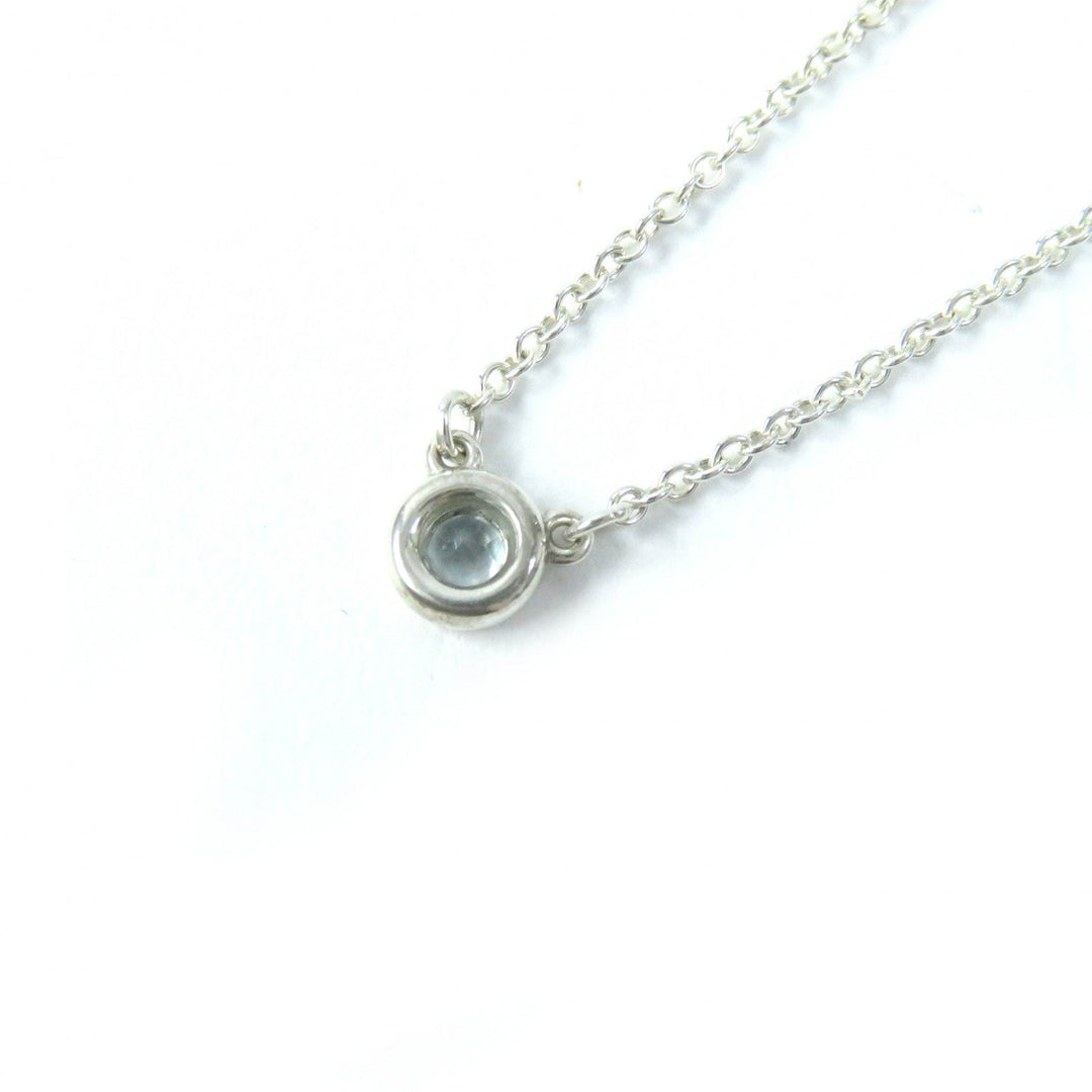 TIFFANY&Co. Necklace Main: SV925, Part: Aquamarine Silver light blue El Saperetti Color by the yard Women Used Authentic