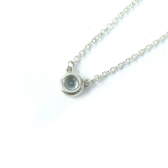 TIFFANY&Co. Necklace Main: SV925, Part: Aquamarine Silver light blue El Saperetti Color by the yard Women Used Authentic