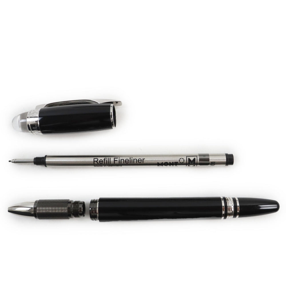 MONTBLANC Ballpoint pen Resin Black Silver Starwalker Fineliner mens(Unisex) Used Authentic