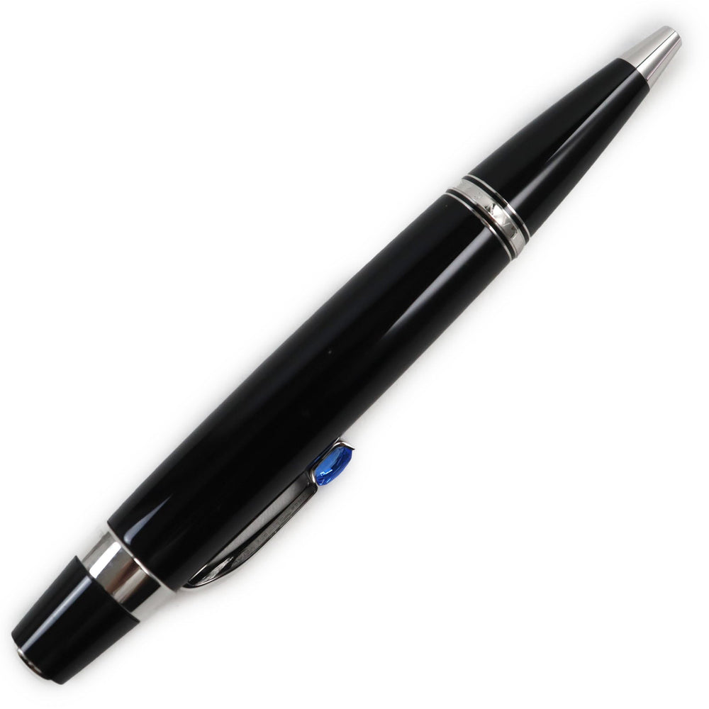 MONTBLANC Ballpoint pen Resin, Blue Gemstone Black Silver Boheme mens Used Authentic
