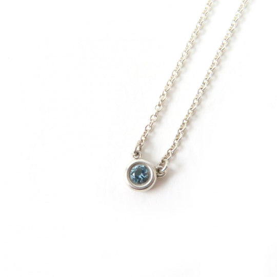 TIFFANY&Co. Necklace Main: AG925, Part: Aquamarine Silver light blue El Saperetti Color by the yard Women Used Authentic