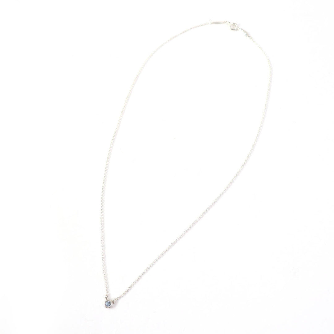 TIFFANY&Co. Necklace Main: AG925, Part: Aquamarine Silver light blue El Saperetti Color by the yard Women Used Authentic